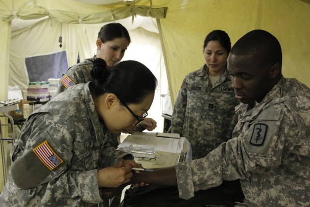 Exhibition of a tuberculosis skin test