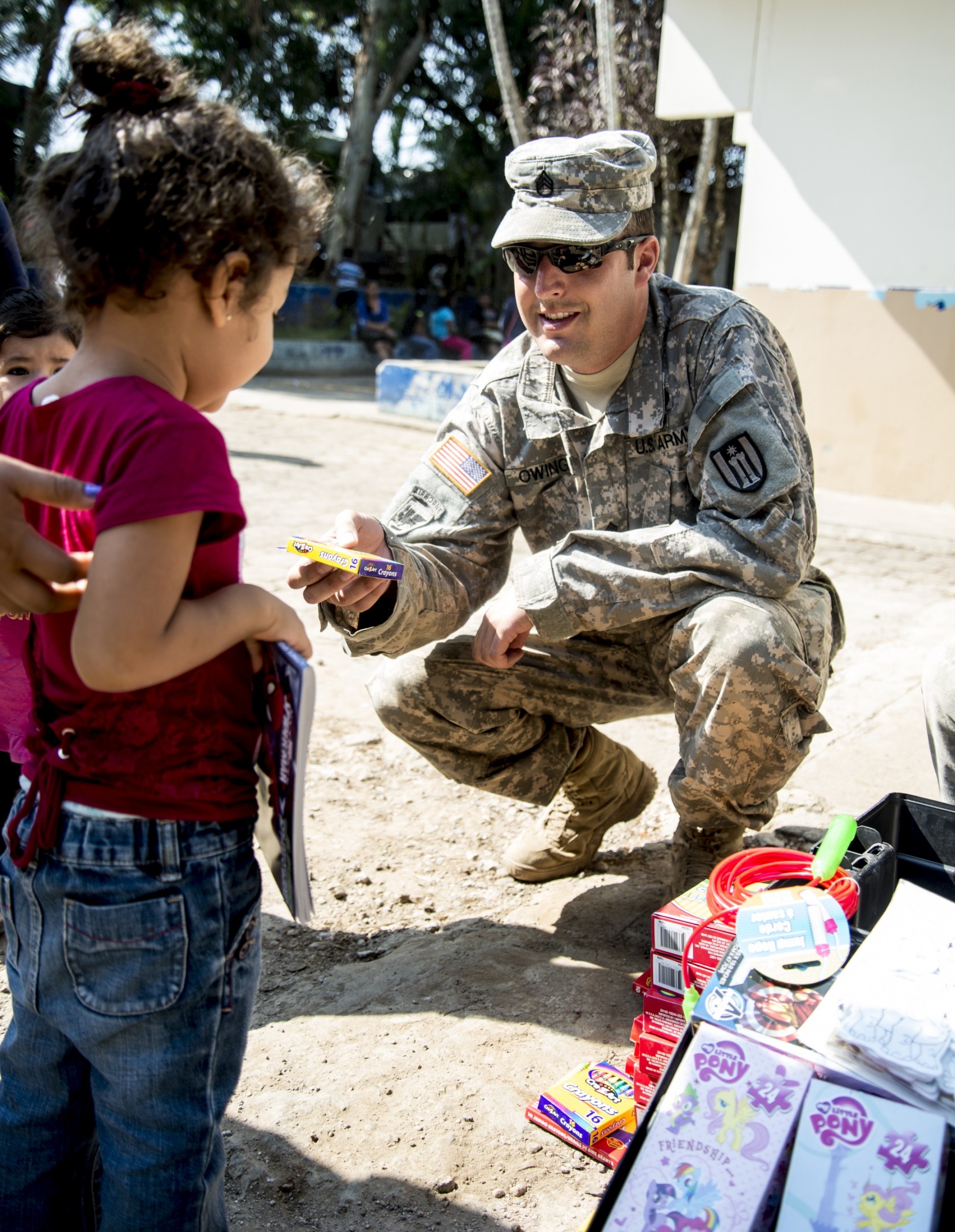 Soldiers Showing Compassion