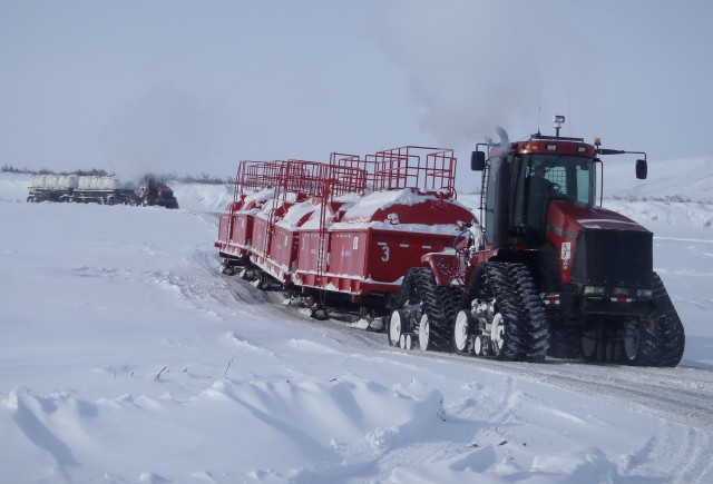Umiat Test Well No. 9 Snowcat Train
