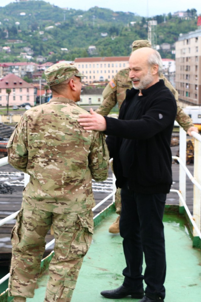 US Soldiers cross Black Sea, arrive in Georgia