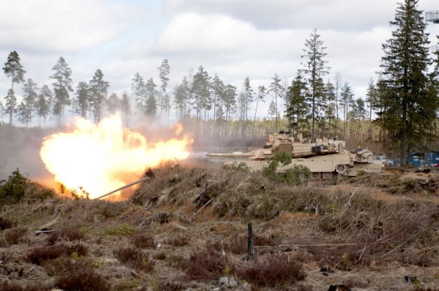 First US M1 Abram tank round fired in Estonia