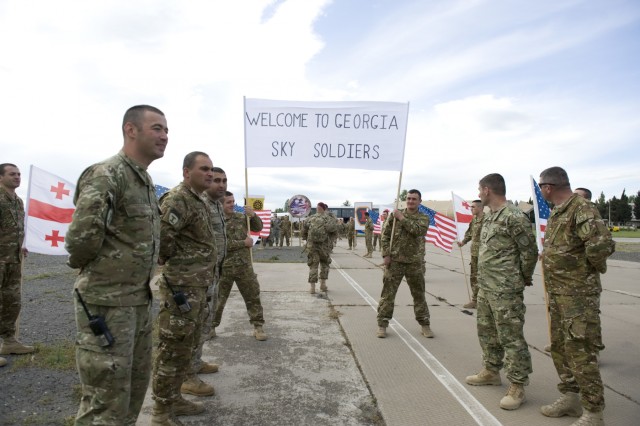 173rd Airborne arrives in Georgia for Exercise Noble Partner