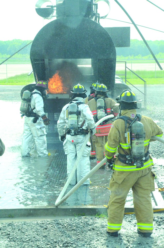 Firefighters build relationships through joint ARFF training