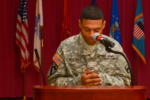 Chaplain speaks at 80th Training Command Prayer Breakfast, give God all nothing