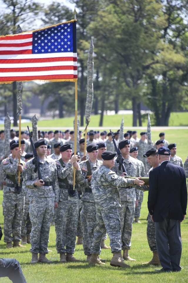 159th Combat Aviation Brigade cases colors during inactivation ceremony