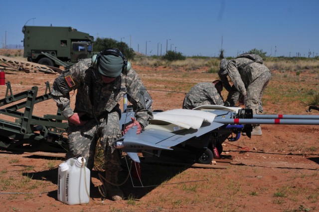 Combat Aviation Brigade Soldiers master control of drones during test flights