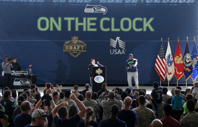 Service member announces draft pick