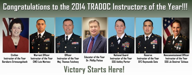 TRADOC recognizes 2014 Instructors of the Year