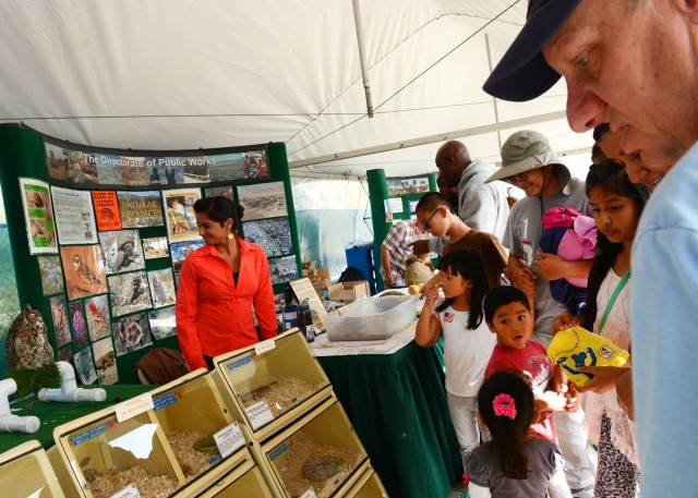 Public views the DPW Environmental display