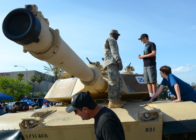 Public see an M1 Abrams main battle tank