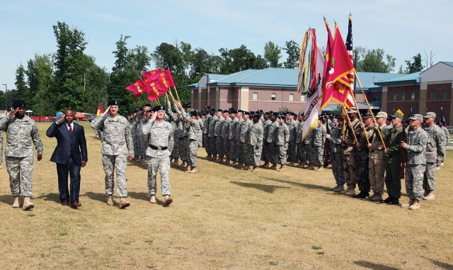 Inspecting the troops