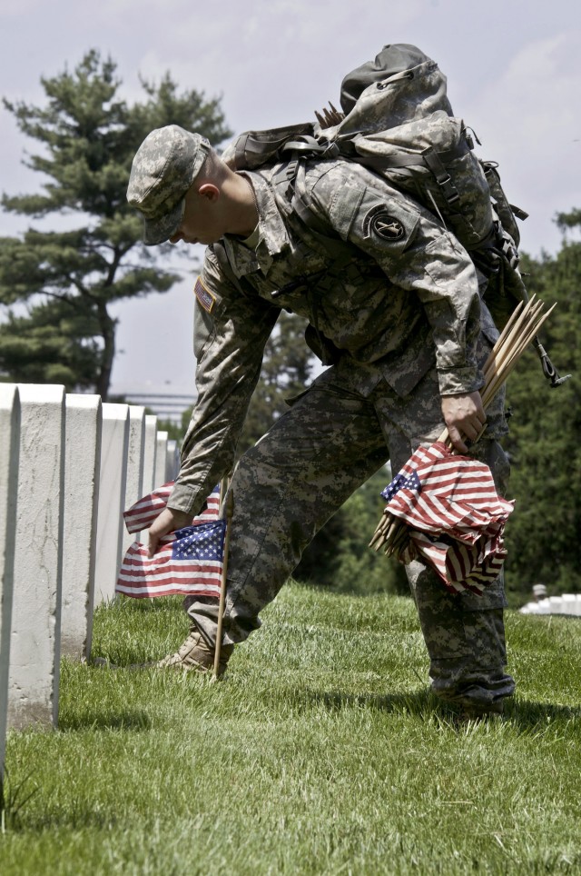 Flags In: Old Guard prepares for Memorial Day tradition