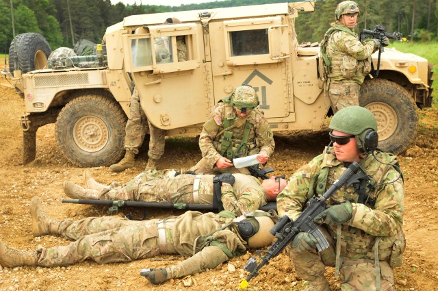 European rotational brigade exercises artillery during Combined Resolve IV