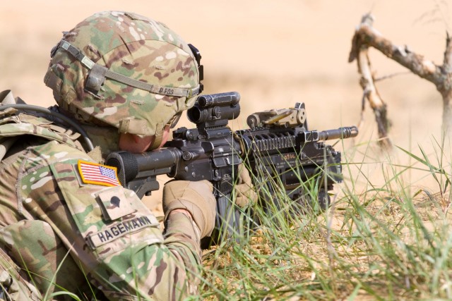 Team Eagle conducts combined arms live-fire exercise