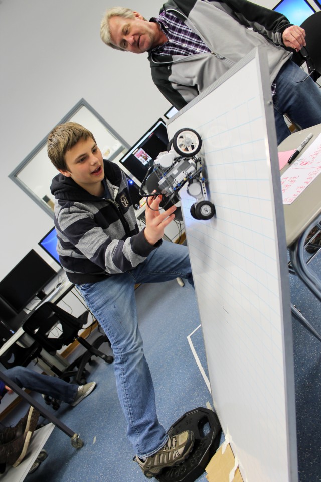 Tech students design, race robots