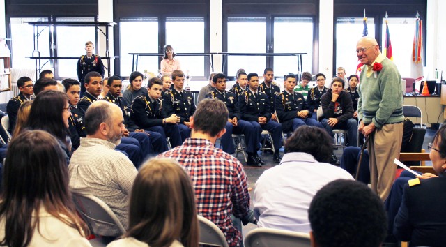WWII vet shares experiences with AMHS cadets, students, staff