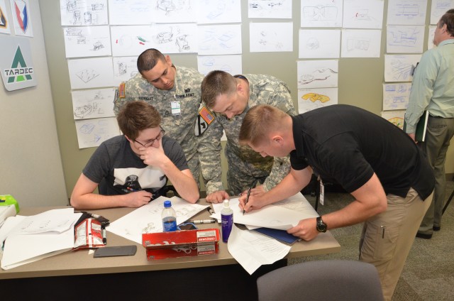 Soldiers and design students collaborate on future combat vehicle systems