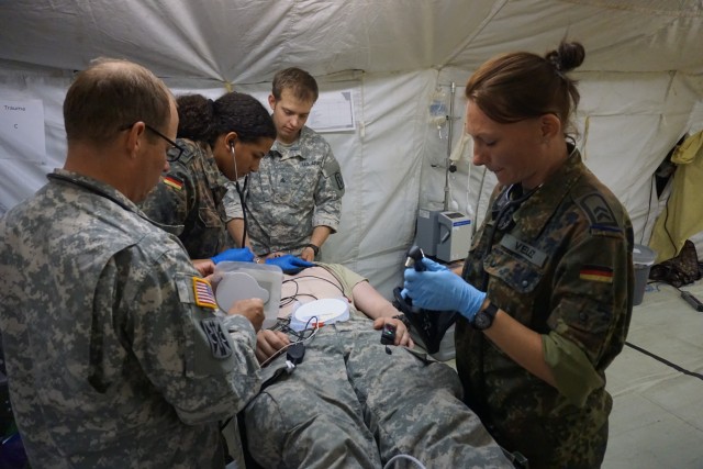 German army nurses integrate with hospital during exercise