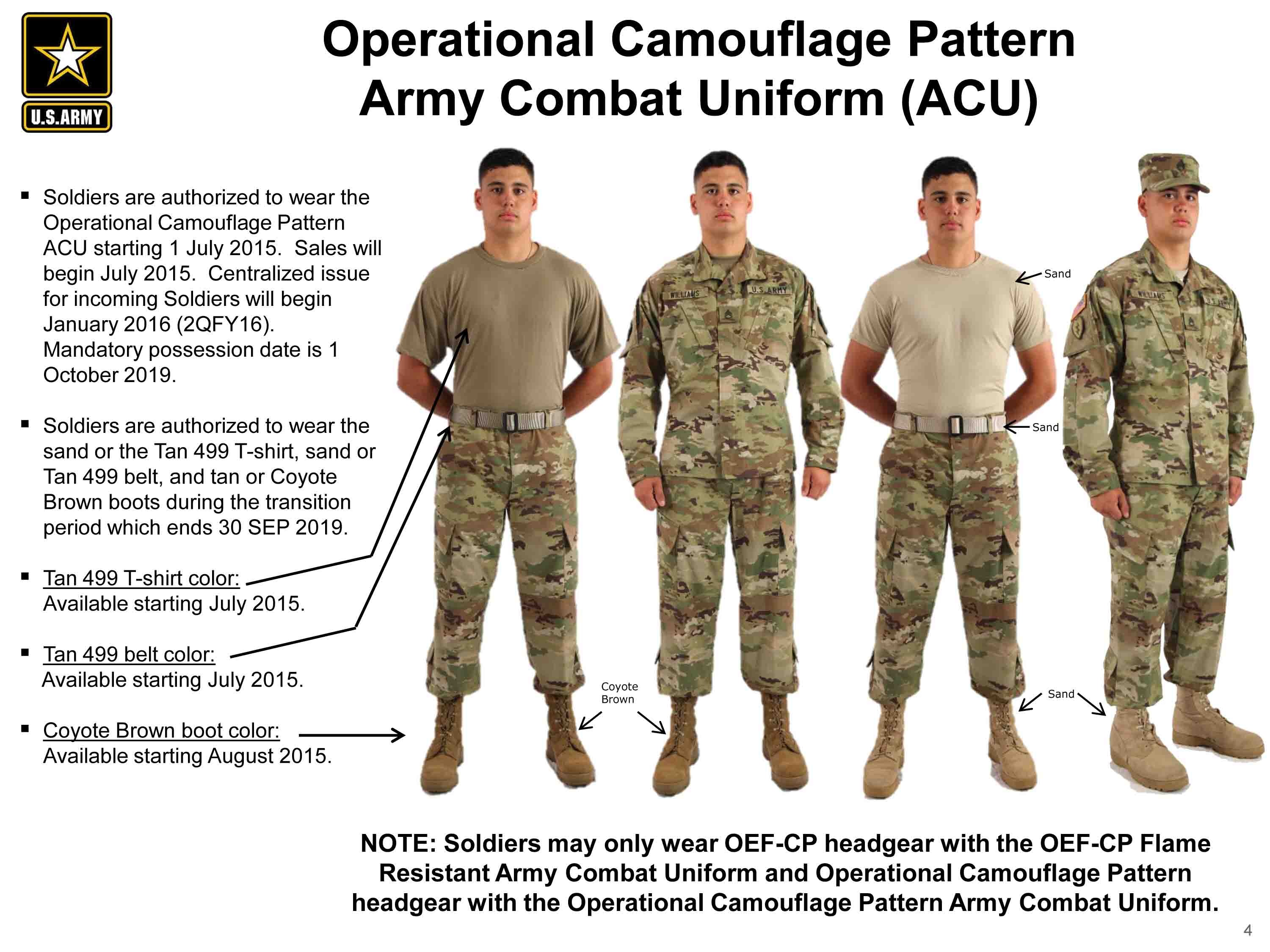 Soldiers to field Operational Camouflage Pattern for uniforms, Article ...