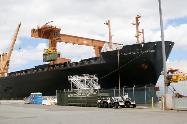 599th Trans discharges Pathways cargo after five months of travel