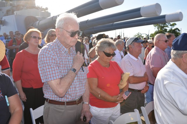 NC Guard Maj. Gen. Lusk honors veterans at Battleship North Carolina on Memorial Day