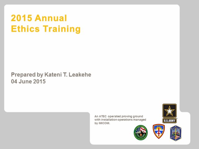 2015 Ethics Training Slides