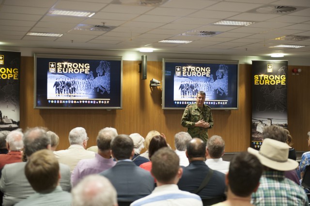Local civic leaders visit Army Europe, tour facilities