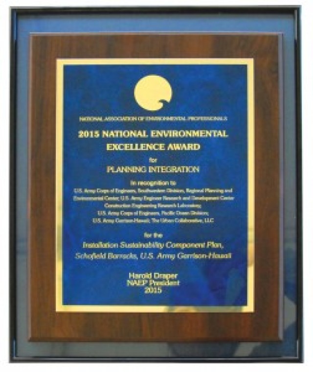 National organizations recognize Schofield pilot project