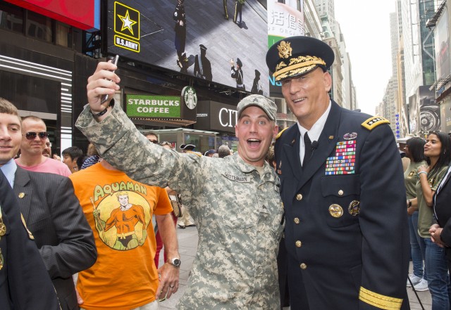 Gen. Ray Odierno in Times Square for Army Birthday 2015