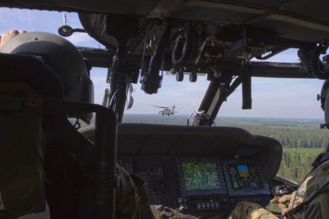 Taking back the skies: Black Hawks fly training mission in Lithuania