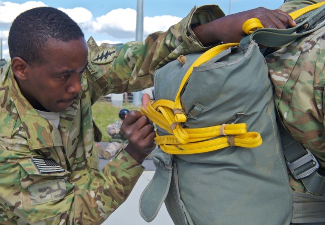 US, Latvian military conduct airborne training in conjunction with Europe-wide exercise