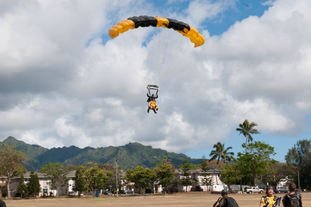 25th CAB and Golden Knights Jump with Local Oahu Community