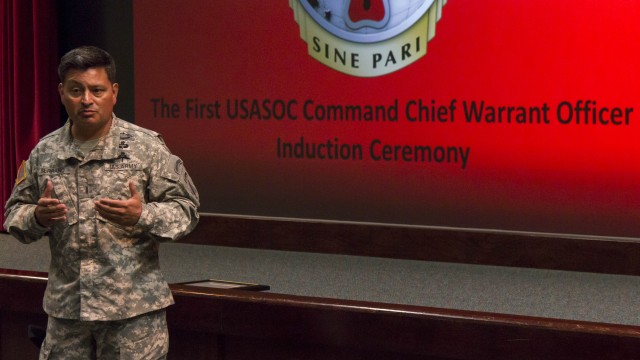 USASOC welcomes its first command chief warrant officer