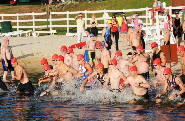 Army Strong: Athletes brave heat to compete in triathlon