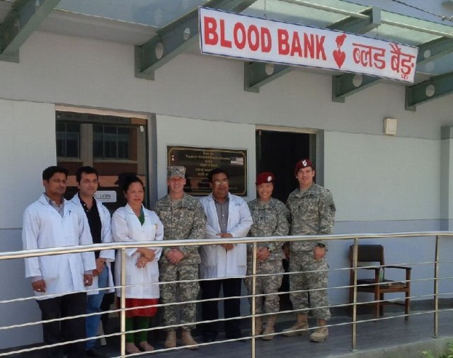 BG Milhorn visits blood bank