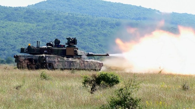 M1A2 Abrams Tank Live Fire Bulgaria