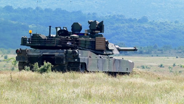 M1A2 Abrams tank live-fire Bulgaria