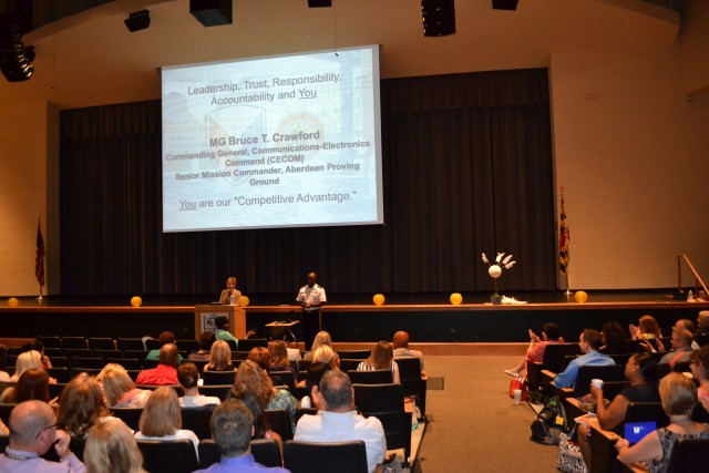 Crawford talks leadership, strategic environment with Harford County Public Schools