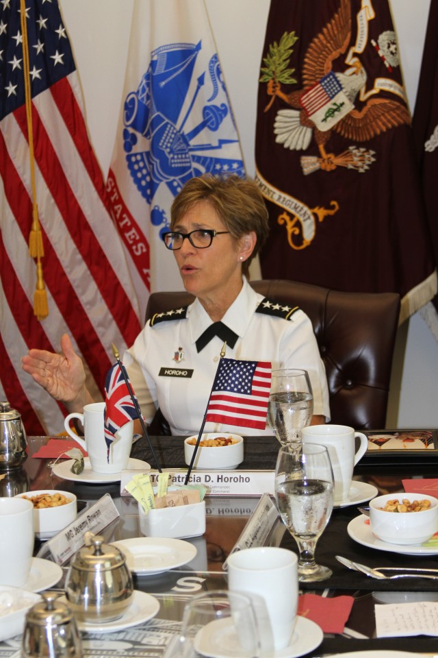 The Army Surgeon General/Commanding General U.S. Army Medical Command meets with U.K. Military Medical Department