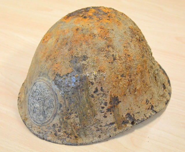 Dutch Army helmet unearthed on Smith Barracks
