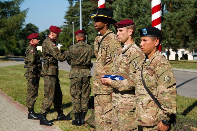 Preparing to raise the flag