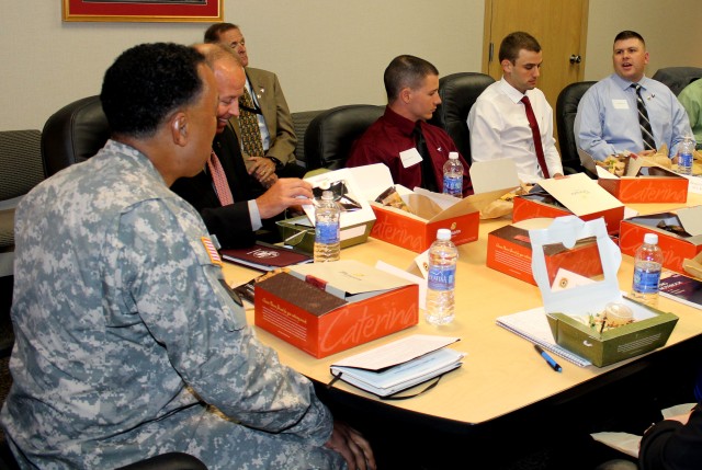 Gen. Via meets with Army civilian interns at Rock Island Arsenal