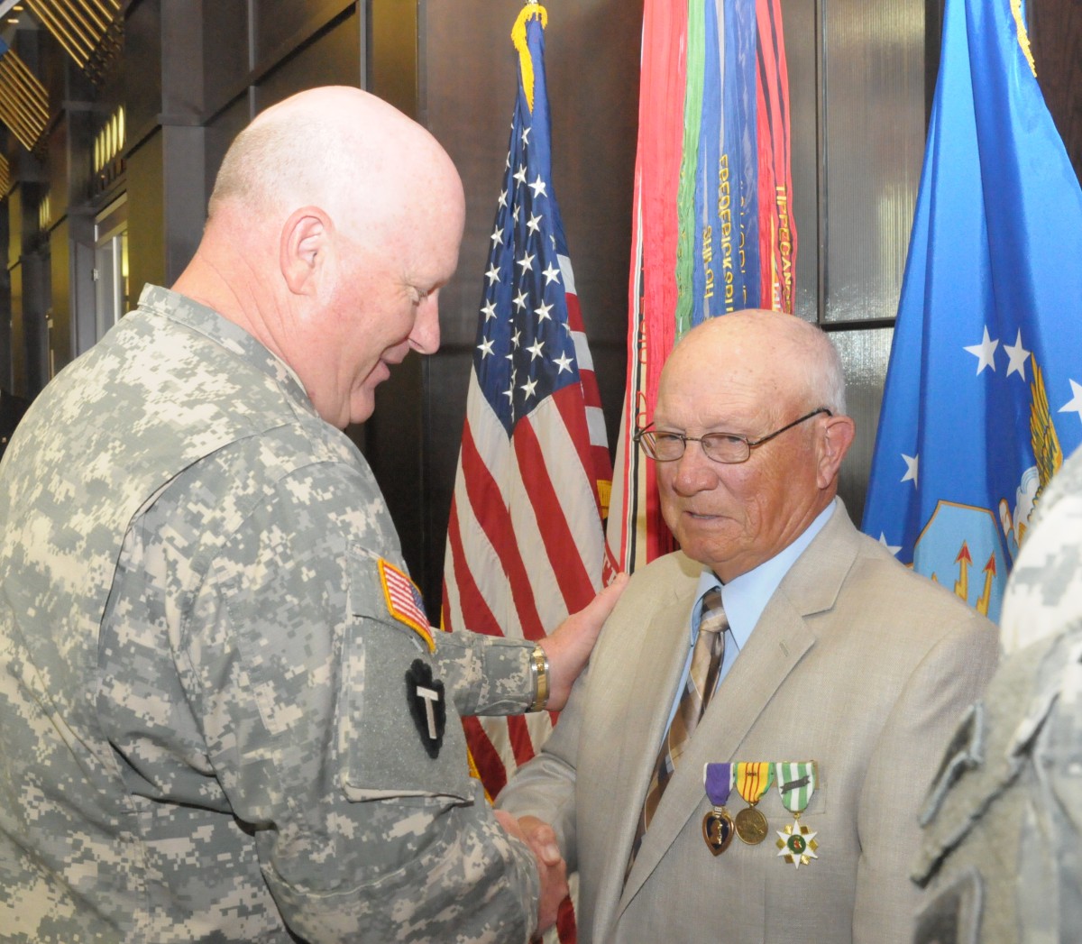 First Army Presents Purple Heart To Local Veteran 