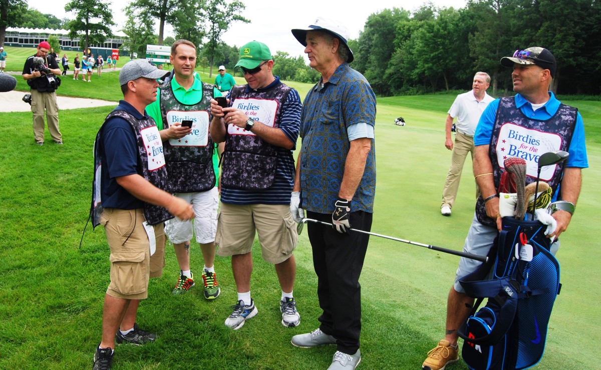 RIA Soldiers caddy for pros, Bill Murray at the John Deere Classic