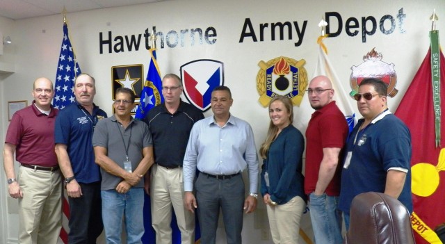 Director, DLA Acquistion (J7) Matthew Beebe visits depot