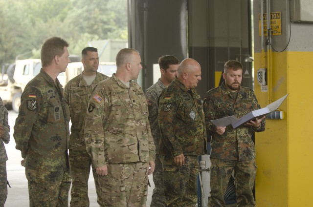 Soldiers from the 412th are rewarded the German Armed Forces Proficiency Badge