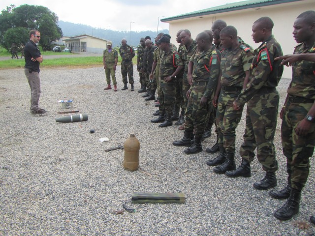 U.S. troops conduct counter IED training in Cameroon