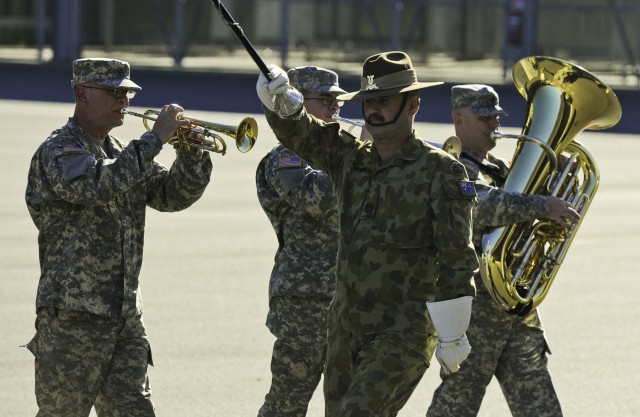 I Corps Band partners with Royal Australian Artillery Band