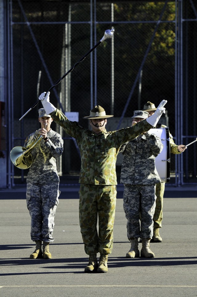 I Corps Band partners with Royal Australian Artillery Band