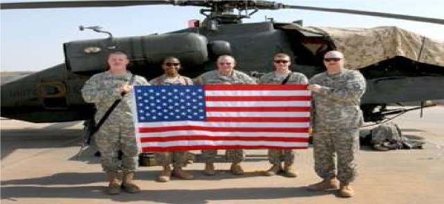 U.S. ARMY, EUROPE AVIATORS FLY FLAG IN IRAQ IN HONOR OF THEIR HOMETOWN'S NEWEST EAGLE SCOUT